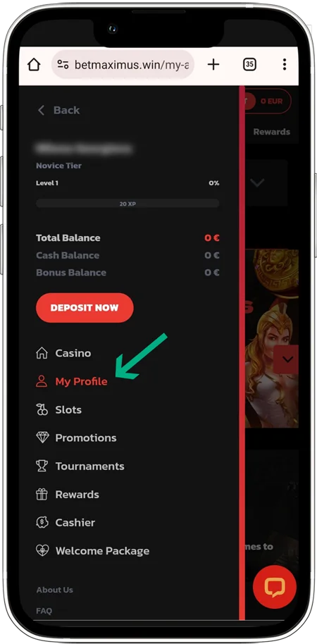 BetMaximus - No deposit Bonus - How to apply - 1